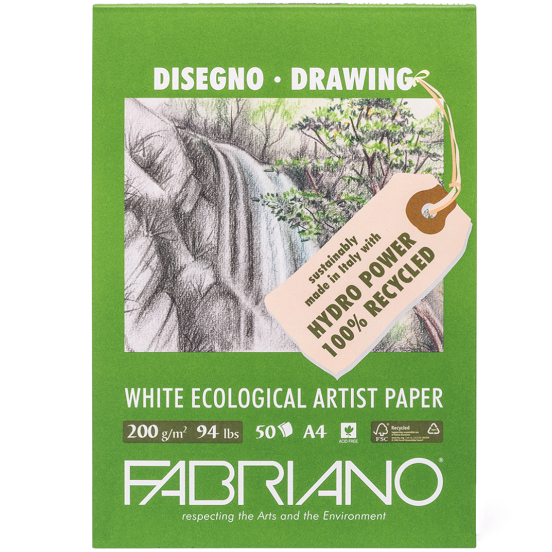 Rolo Papel Desenho Ecological Branco 200g/m²