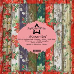 Bloco Papel Scrapbooking Christmas Wood PF380