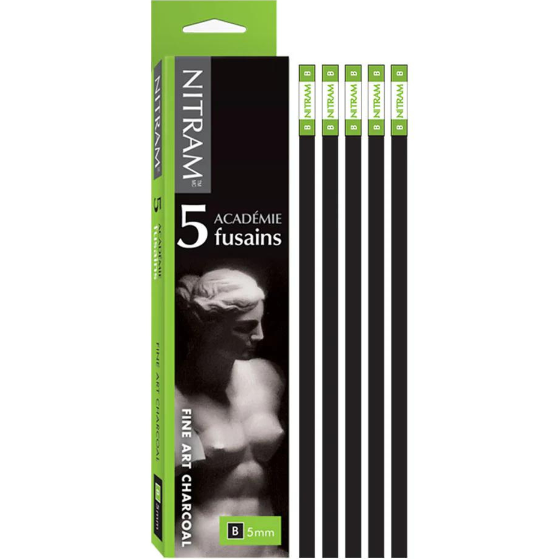 Carvão Vegetal Profissional Academia B 5mm | 5 Pcs