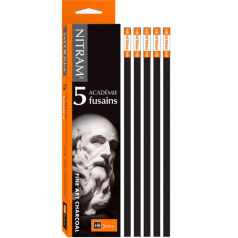 Carvão Vegetal Profissional Academia HB 5mm | 5 Pc