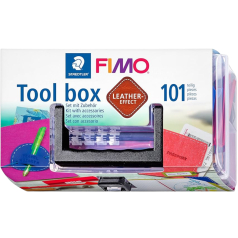 Conjunto Tool Box Fimo Leather Effect 101 Peças