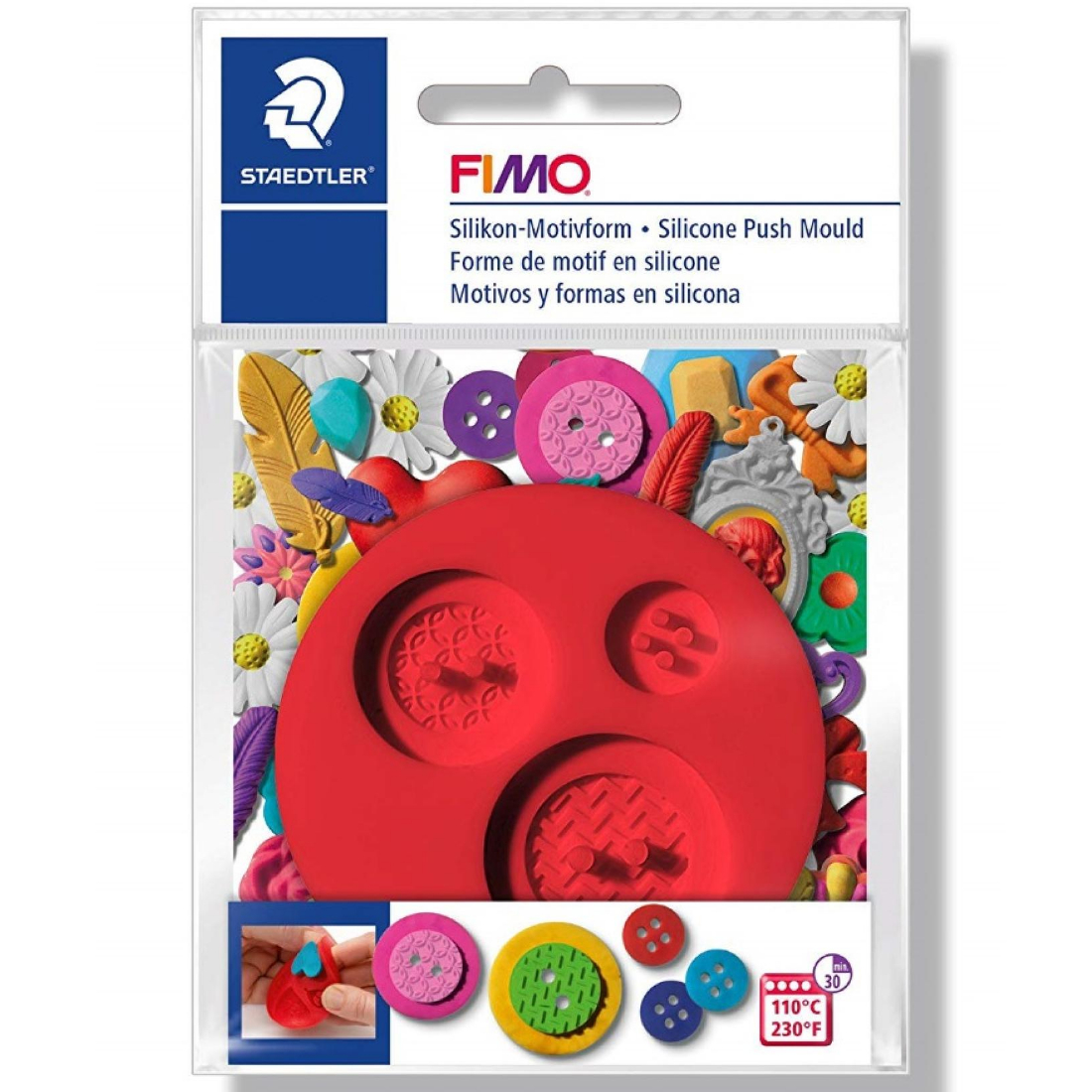 Molde Silicone FIMO Botões da STAEDTLER