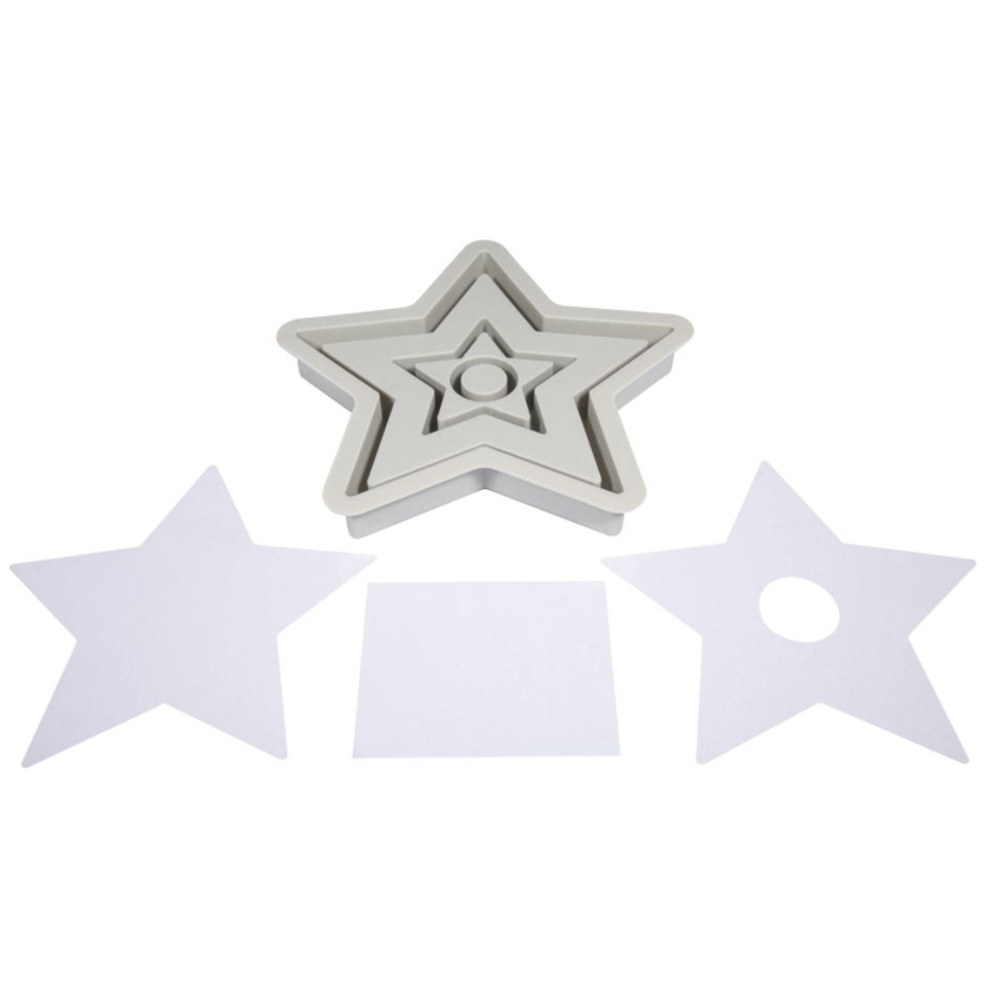 Molde Silicone Castiçal Estrela 18,5X18,5X2,5cm