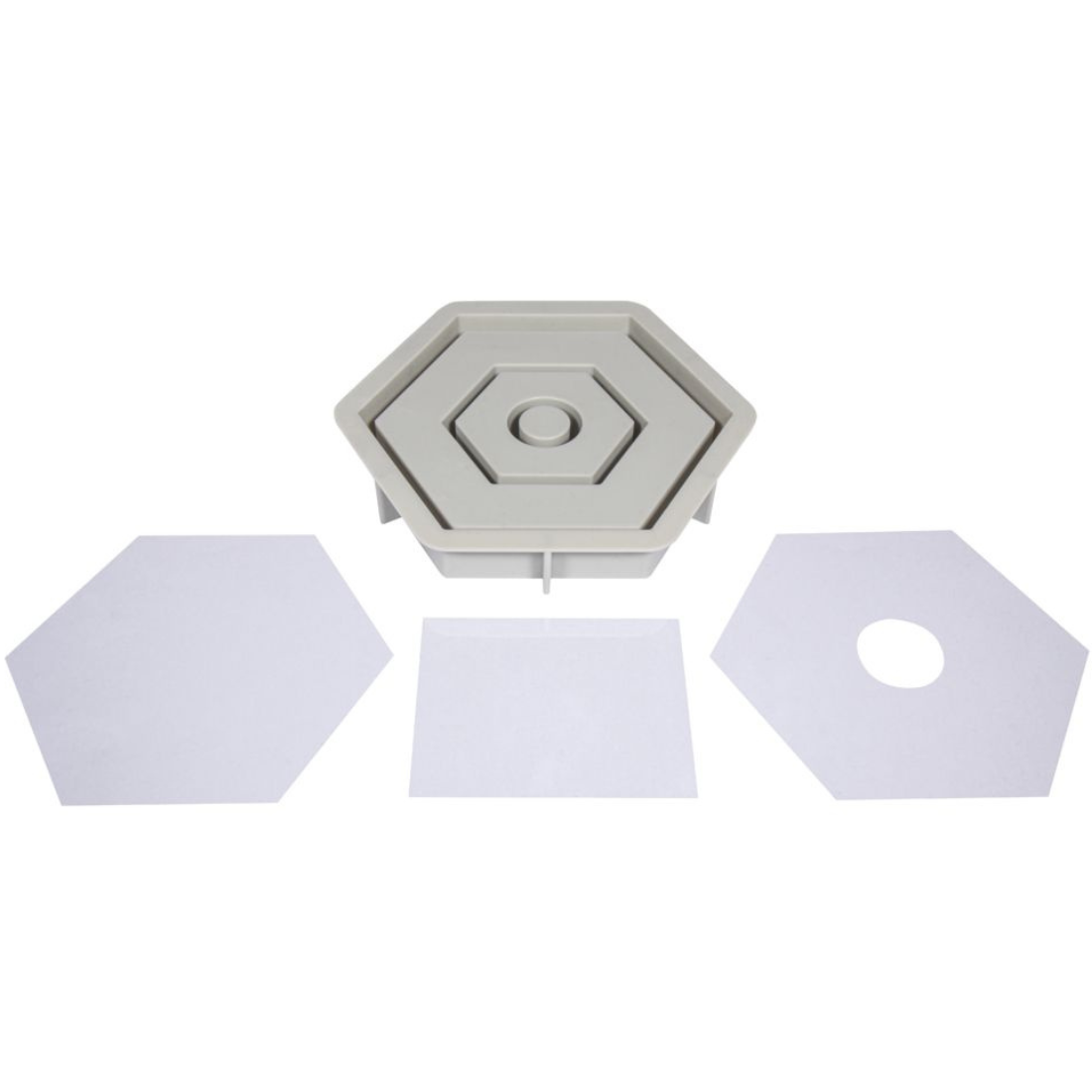 Molde Silicone Castiçal Hexagonal 16X14X2,5cm