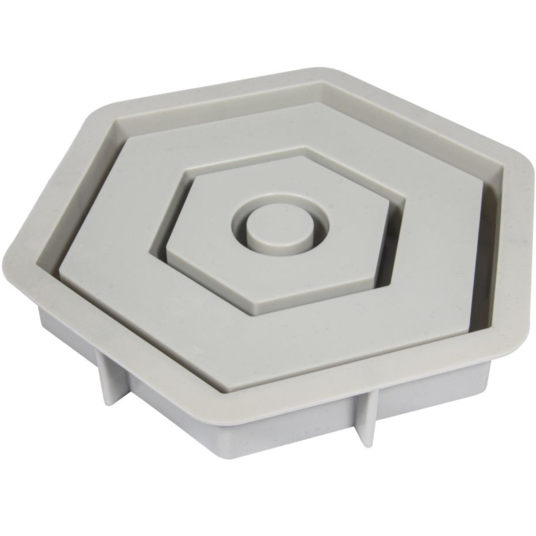 Molde Silicone Castiçal Hexagonal 16X14X2,5cm