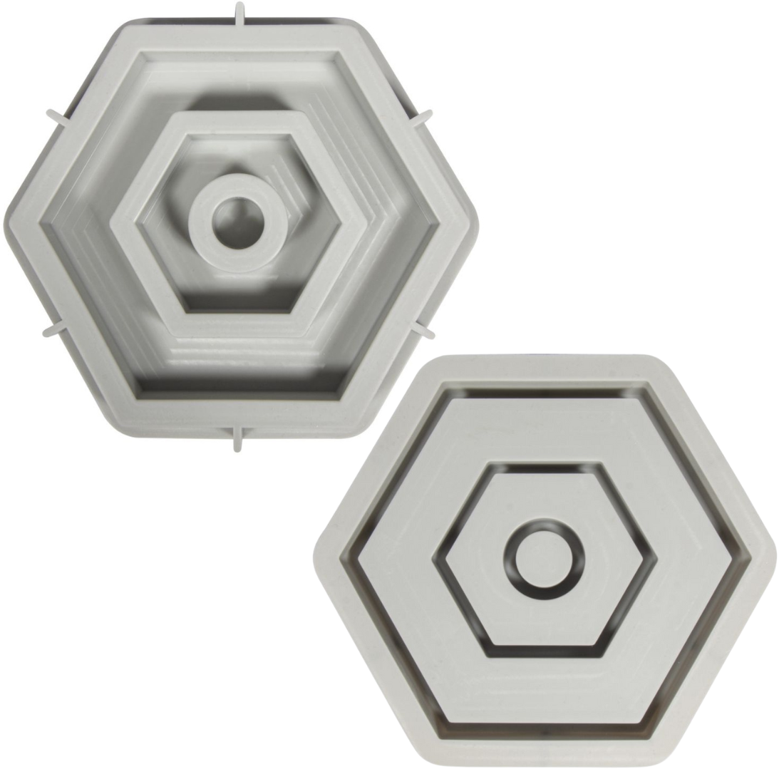 Molde Silicone Castiçal Hexagonal 16X14X2,5cm