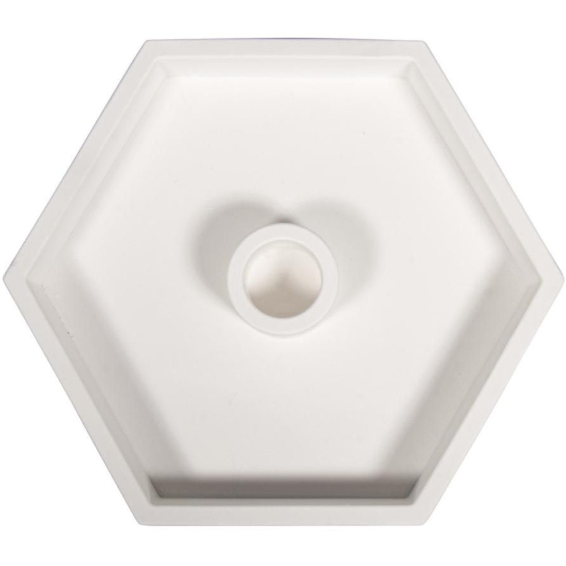 Molde Silicone Castiçal Hexagonal 16X14X2,5cm