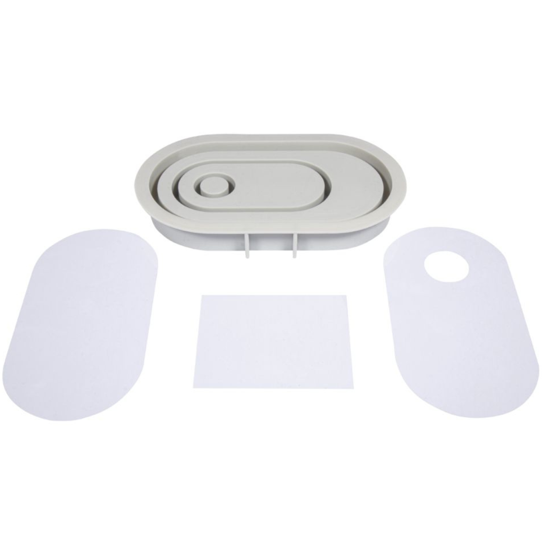 Molde Silicone Castiçal Oval 18,5X10,3X2,5cm