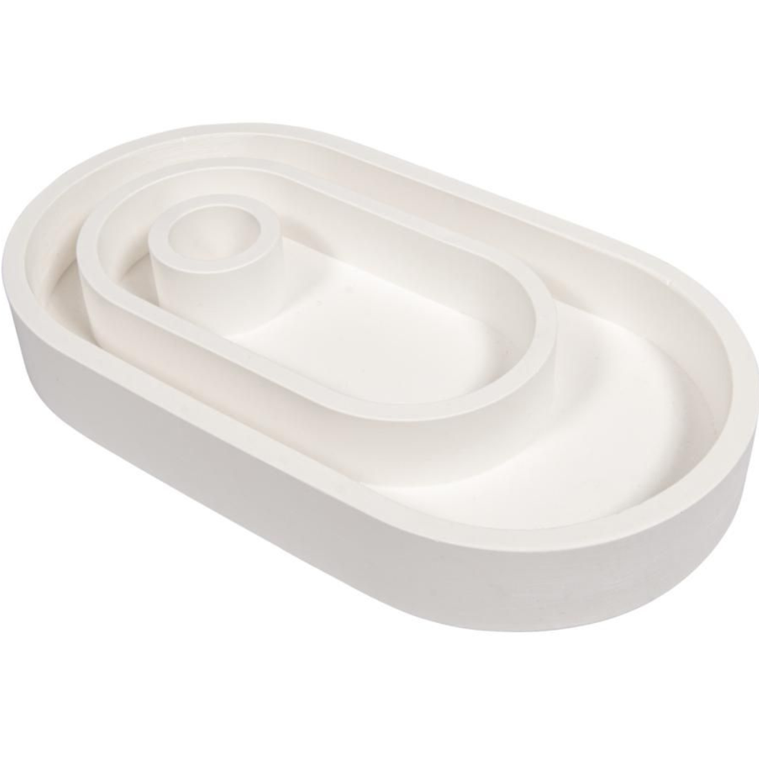 Molde Silicone Castiçal Oval 18,5X10,3X2,5cm