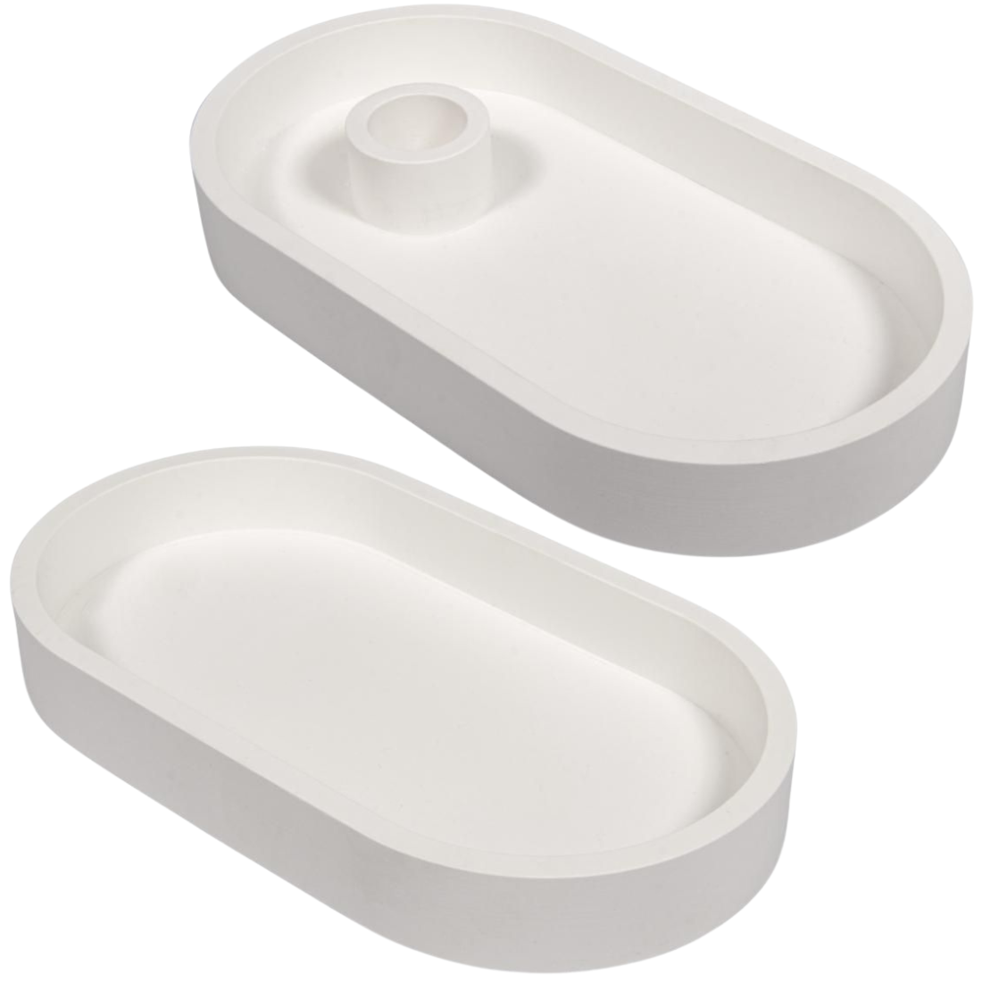 Molde Silicone Castiçal Oval 18,5X10,3X2,5cm