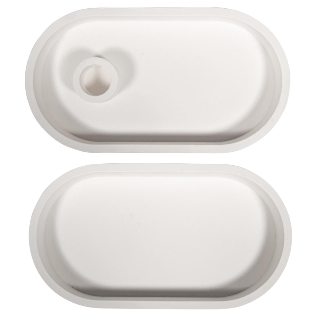 Molde Silicone Castiçal Oval 18,5X10,3X2,5cm