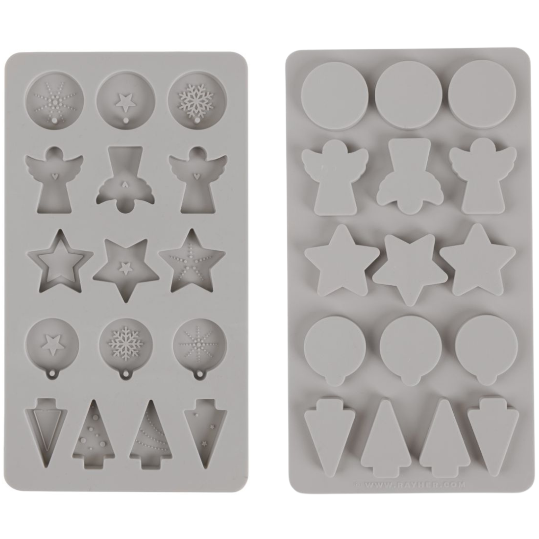 Molde Silicone Mini Pendentes Natal 14,5X26X1cm