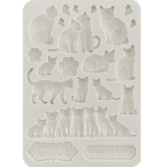 Molde Silicone Orchids and Cats A5 KACMA523