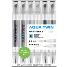 Pack Marcadores Aqua Twin Grey I