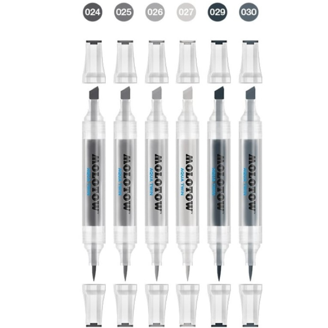 Pack Marcadores Aqua Twin Grey I Molotow