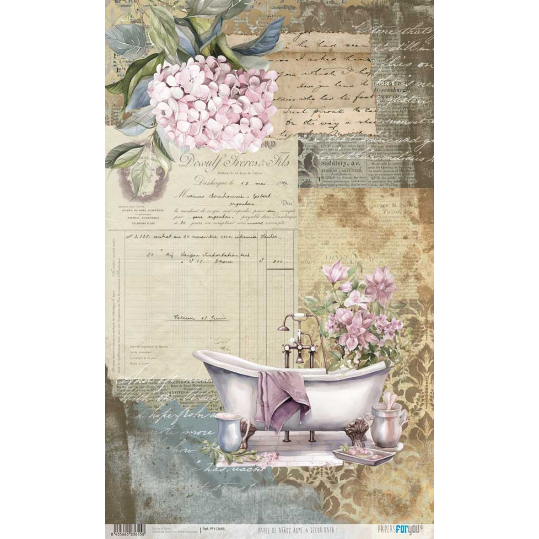 Papel Arroz Home & Deco Bath PFY|13655