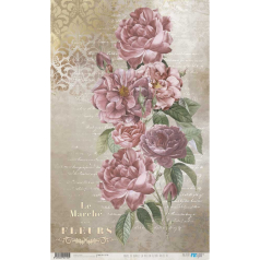 Papel Arroz La Vie Fleurs Roses IV PFY|12718