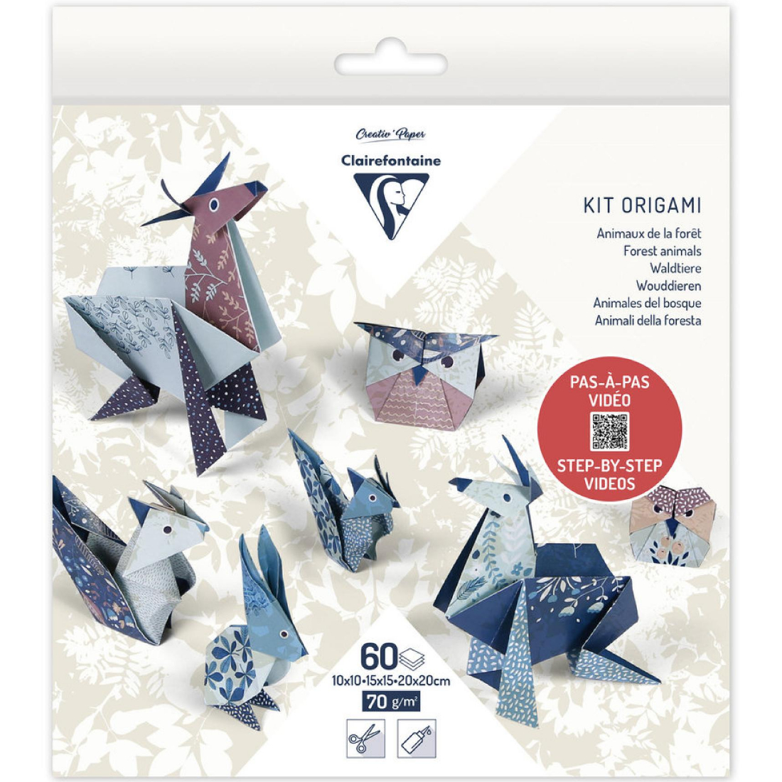 Papel Origami Forest Animals clairefontaine