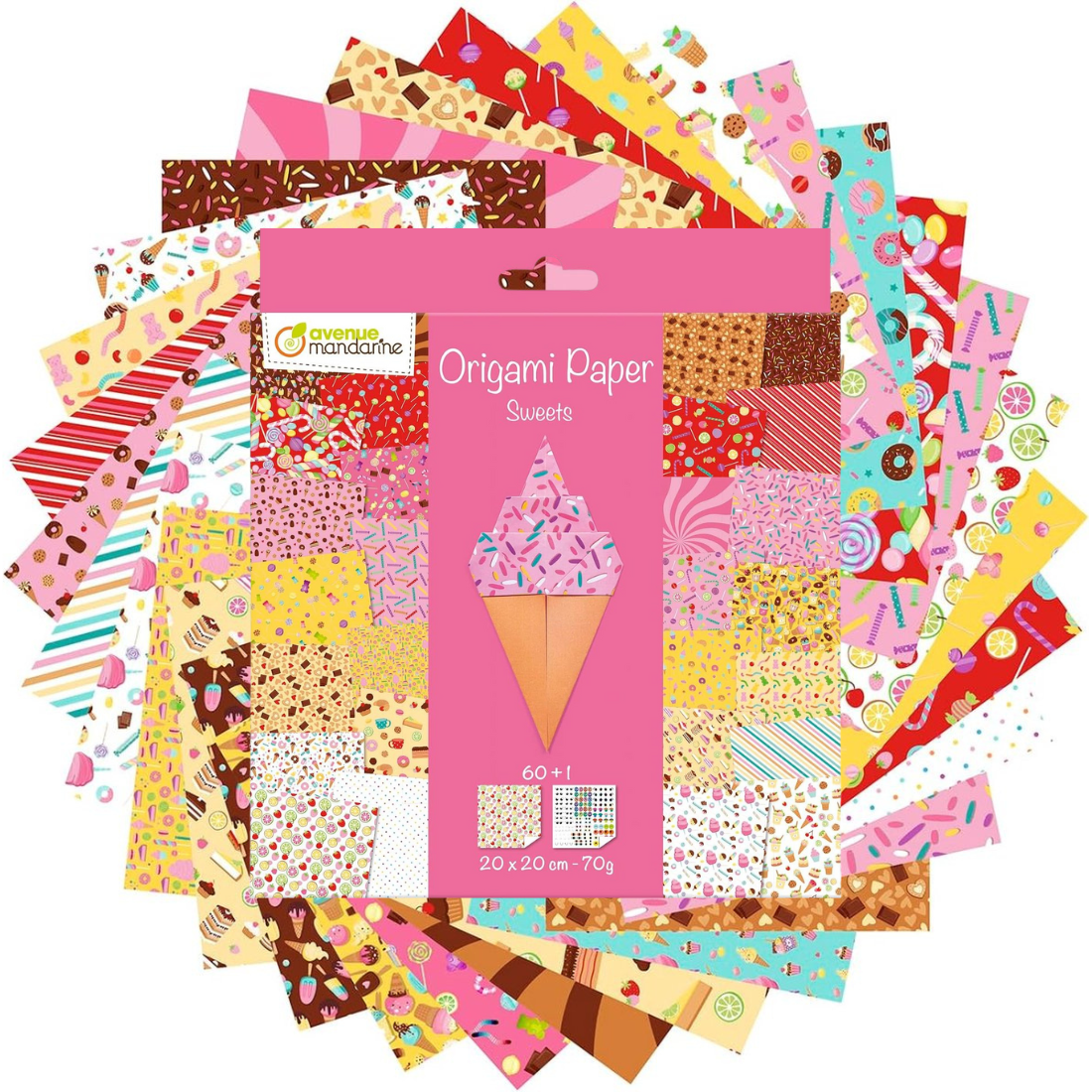 Papel Origami Sweets 60 Pcs