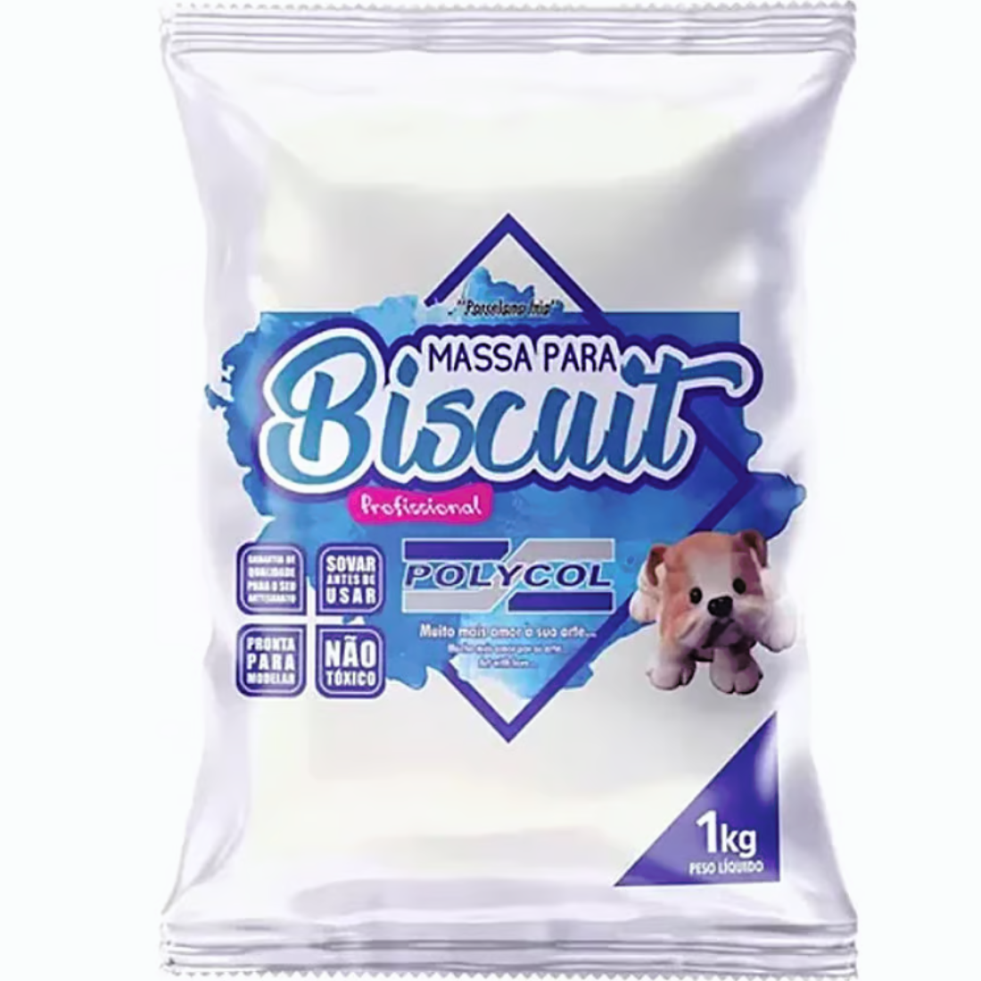 Pasta Modelar Biscuit Natural da Polycol