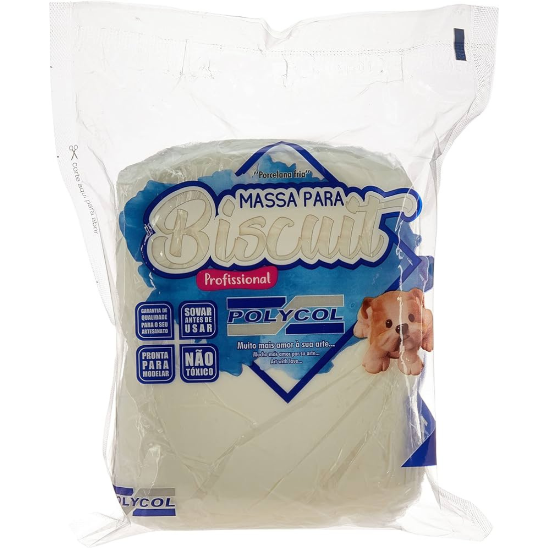 Pasta Modelar Biscuit Natural da Polycol