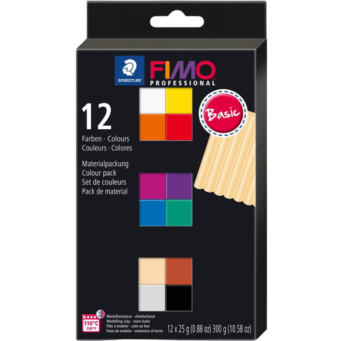 Pasta Modelar Fimo Professional Cores Básicas staedtler