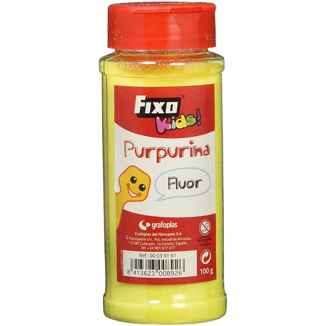 Purpurina Fixo Amarelo Fluorescente Grafoplás