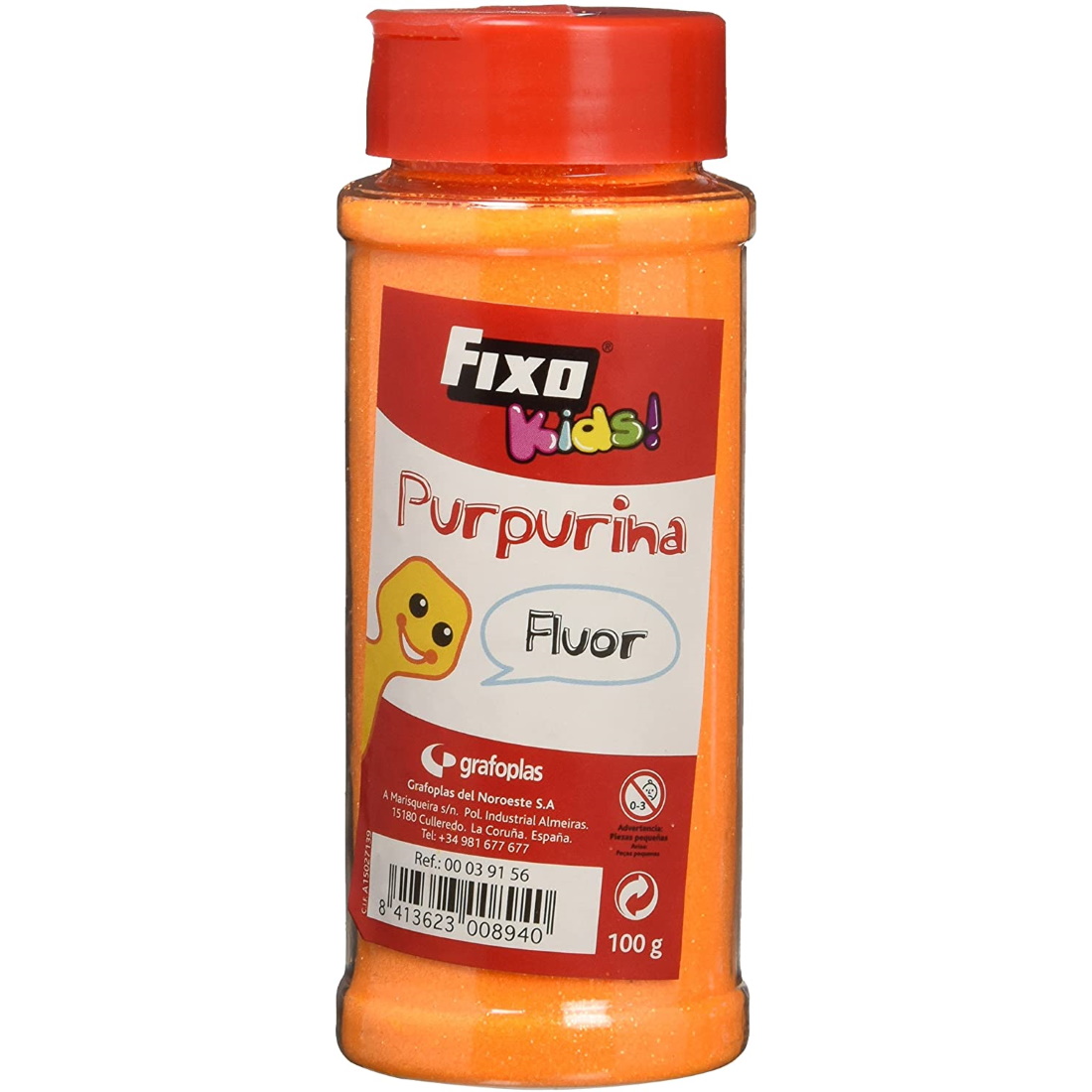 Purpurina Fixo Laranja Fluorescente Grafoplás