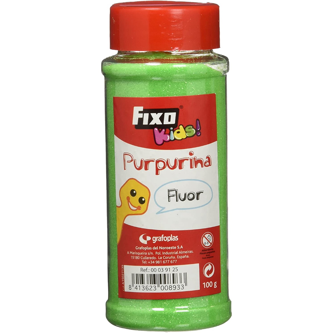 Purpurina Fixo Verde Fluorescente Grafoplás