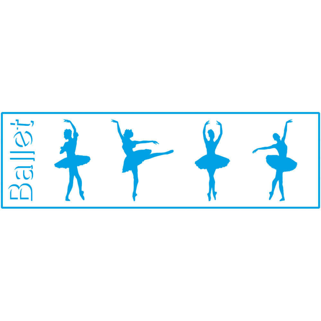 Stencil Estreito | Bailarinas STE-263 8X28cm